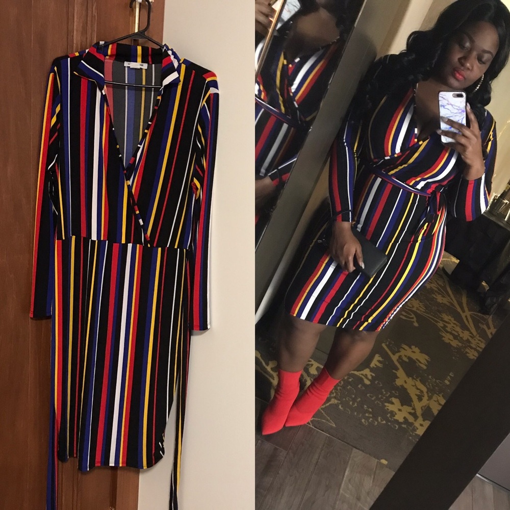 Multicolored Striped Dress